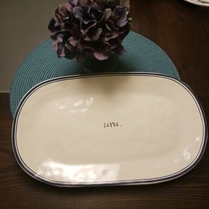 Oval Rae Dunn "Serve" Tray